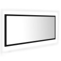 LUSTRO ŁAZIENKOWE Z LED CZARNE 100X8,5X37CM AKRYL