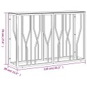 STOLIK KONSOLOWY SREBRNY 110X30X70CM STAL NIERDZEWNA I SZKŁO