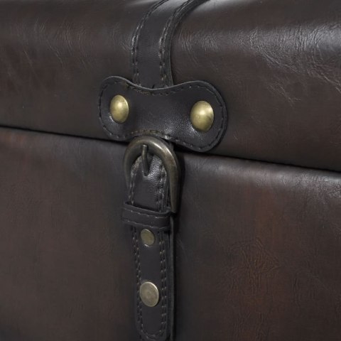 ZESTAW ŁAWEK ZE SCHOWKIEM 3 SZTUKI BRĄZOWE