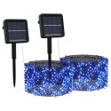 SOLARNE LAMPKI DEKORACYJNE 2 SZT. 2X200 LED NIEBIESKIE