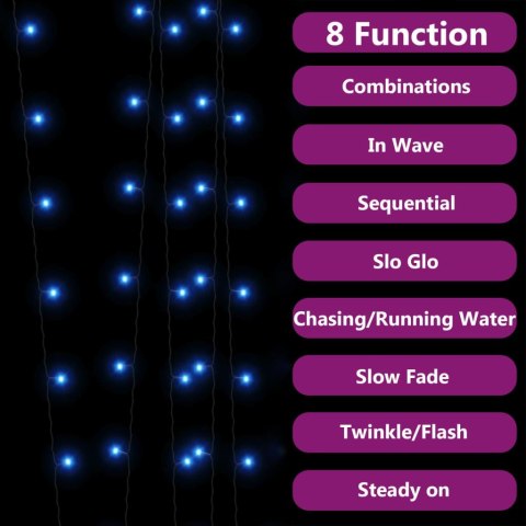 SOLARNE LAMPKI DEKORACYJNE 2 SZT. 2X200 LED NIEBIESKIE