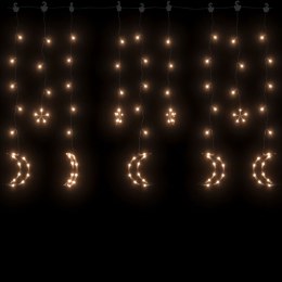 LAMPKI ŚWIĄTECZNE Z GWIAZDKAMI I KSIĘŻYCAMI NA PILOTA 345 LED