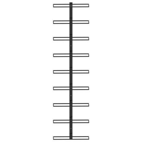 ŚCIENNY UCHWYT NA 9 BUTELEK WINA CZARNY ŻELAZNY