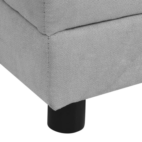 SOFA DLA PSA Z PODUSZKĄ SZARA 83X44X44CM PLUSZOWA