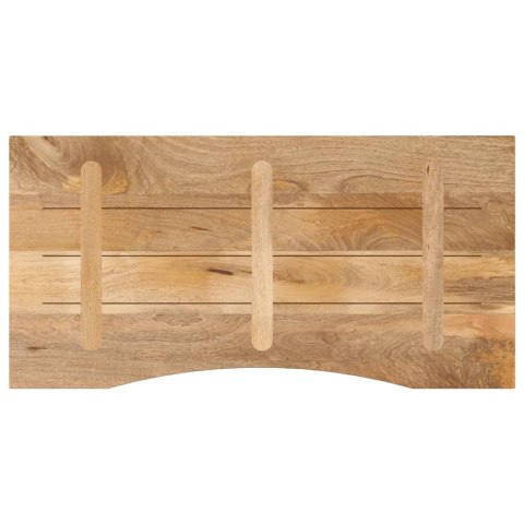BLAT BIURKA Z WYCIĘCIEM 140X50X2,5CM SUROWE DREWNO MANGO