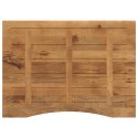 BLAT BIURKA Z WYCIĘCIEM 100X80X2,5CM SUROWE DREWNO MANGO