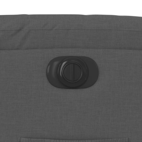 ELEKTRYCZNY FOTEL ROZKŁADANY CIEMNOSZARY OBITY TKANINĄ