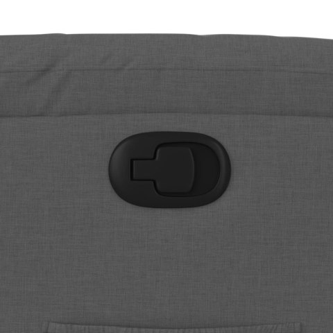 PODNOSZONY FOTEL ROZKŁADANY CIEMNOSZARY OBITY TKANINĄ