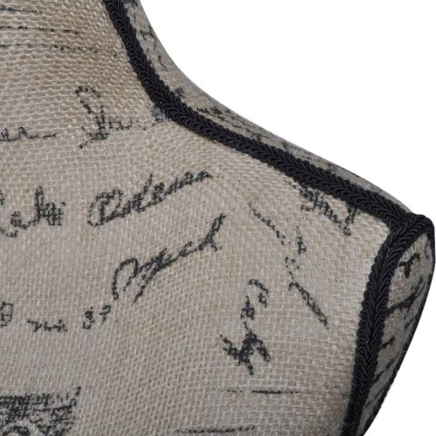 MANEKIN KOBIECY KRAWIECKI CZARNO-BRĄZOWY JUTA