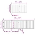 SKŁADANA BRAMKA DLA PSA Z DRZWIAMI BIAŁA 480CM