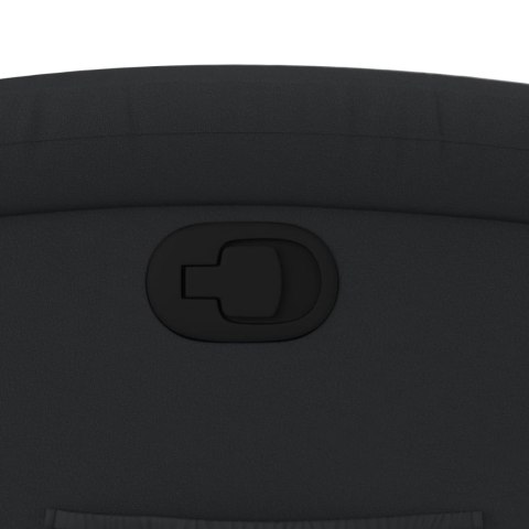 PODNOSZONY FOTEL ROZKŁADANY CZARNY SKÓRA NATURALNA