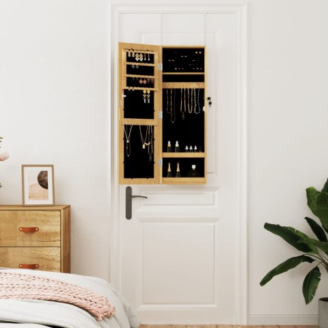 WISZĄCA SZAFKA NA BIŻUTERIĘ Z LUSTREM 30X8,5X90CM