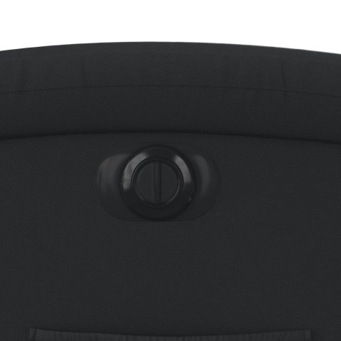 ELEKTRYCZNY FOTEL ROZKŁADANY CZARNY OBITY SKÓRĄ NATURALNĄ