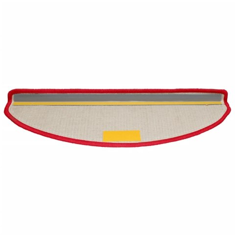 NAKŁADKI NA SCHODY 10 SZT. 65X21X4CM CZERWONE