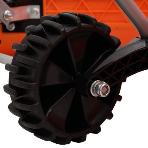 PŁUG ŁAMANY Z WYDŁUŻANĄ RĄCZKĄ POMARAŃCZOWY STAL