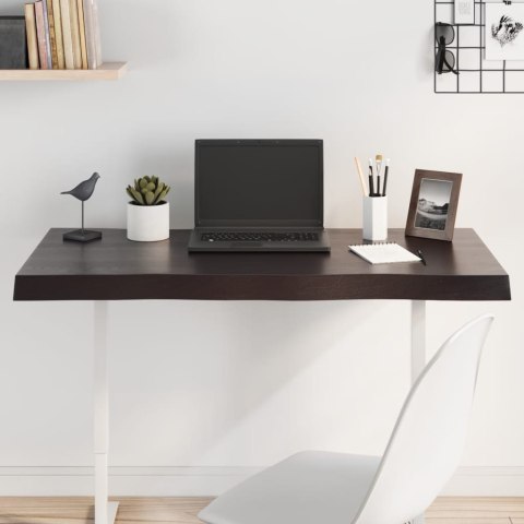 BLAT CIEMNOBRĄZOWY 100X40X(2-6)CM DREWNO Z NATURALNĄ KRAWĘDZIĄ