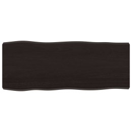 BLAT CIEMNOBRĄZOWY 100X40X(2-6)CM DREWNO Z NATURALNĄ KRAWĘDZIĄ