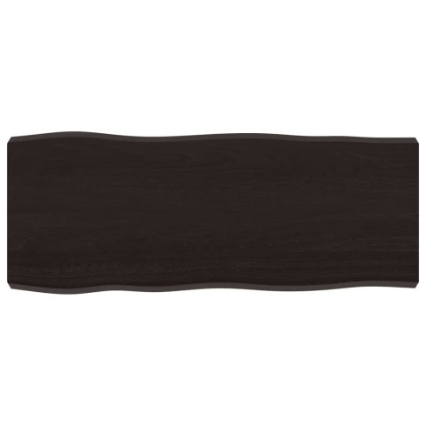 BLAT CIEMNOBRĄZOWY 100X40X(2-6)CM DREWNO Z NATURALNĄ KRAWĘDZIĄ