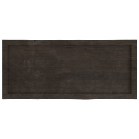 BLAT CIEMNOBRĄZOWY 100X40X(2-6)CM DREWNO Z NATURALNĄ KRAWĘDZIĄ