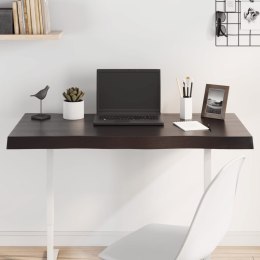 BLAT CIEMNOBRĄZOWY 100X50X(2-6)CM DREWNO Z NATURALNĄ KRAWĘDZIĄ