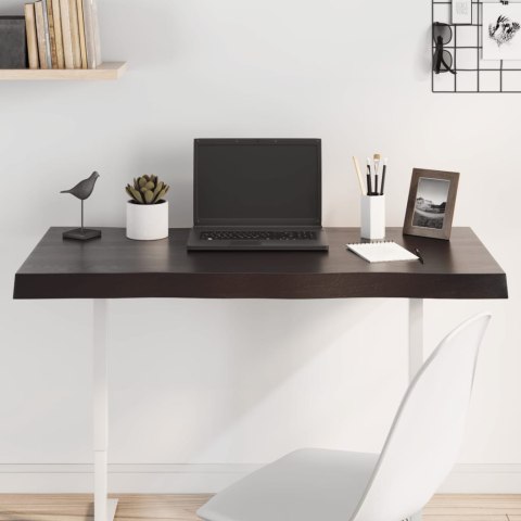 BLAT CIEMNOBRĄZOWY 100X50X(2-6)CM DREWNO Z NATURALNĄ KRAWĘDZIĄ