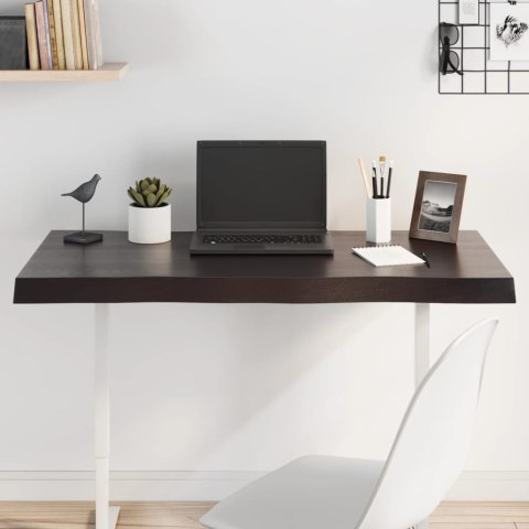 BLAT CIEMNOBRĄZOWY 100X60X(2-6)CM DREWNO Z NATURALNĄ KRAWĘDZIĄ