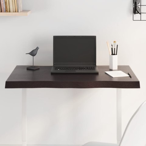 BLAT CIEMNOBRĄZOWY 80X60X(2-4)CM DREWNO Z NATURALNĄ KRAWĘDZIĄ