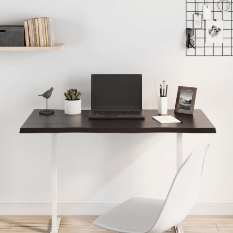 BLAT STOŁU CIEMNOBRĄZOWY 100X60X2CM DĄB Z NATURALNĄ KRAWĘDZIĄ