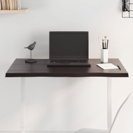 BLAT STOŁU CIEMNOBRĄZOWY 80X60X2CM DĄB Z NATURALNĄ KRAWĘDZIĄ