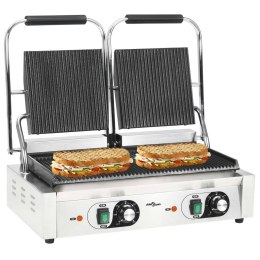 PODWÓJNY OPIEKACZ DO PANINI ŻEBROWANY 3600 W 57X30,5X20CM