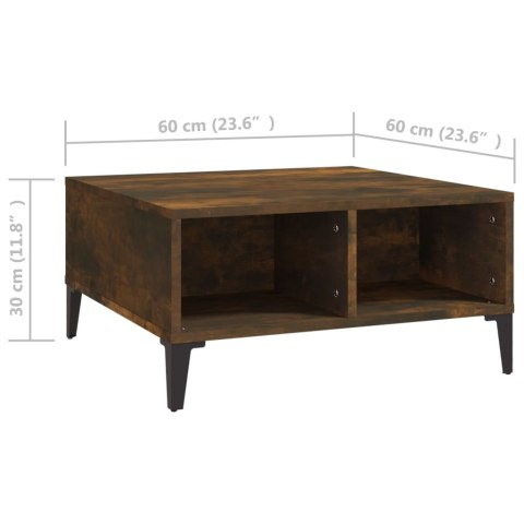 STOLIK KAWOWY OPALANY DĄB 60X60X30CM