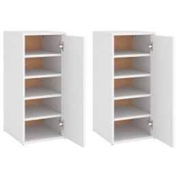 SZAFKI NA BUTY 2 SZT. BIAŁE 32X35X70CM