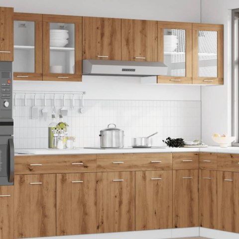 PRZESZKLONA SZAFKA WISZĄCA DĄB ARTISAN 40X31X60CM