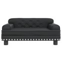 SOFA DLA DZIECI CZARNA 70X45X30CM SZTUCZNA SKÓRA