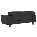 SOFA DLA DZIECI CZARNA 70X45X30CM SZTUCZNA SKÓRA