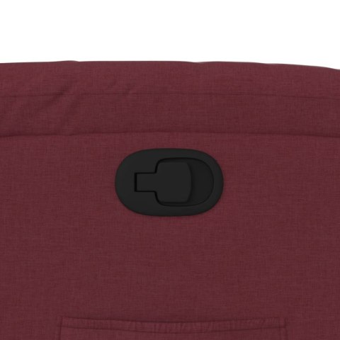 FOTEL ROZKŁADANY WINNA CZERWIEŃ OBITY TKANINĄ