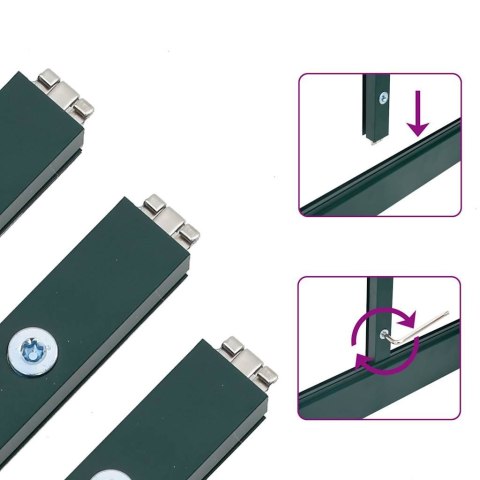 SZKLARNIA OGRODOWA Z RAMĄ PODSTAWY ZIELONA 169X114X195CM ALUMINIUM