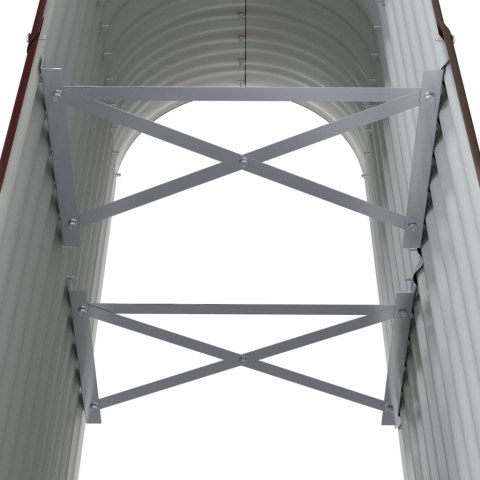 PODWYŻSZONA DONICA MALOWANA PROSZKOWO STAL 114X40X68CM BRĄZ