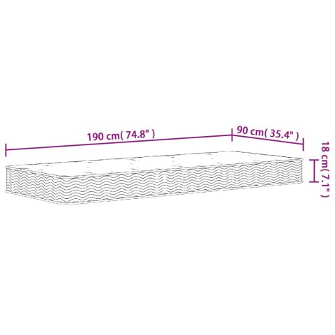 MATERAC BONELLOWY TWARDOŚĆ ŚREDNIA 90X190CM