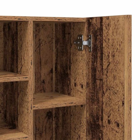 SZAFKA ŁAZIENKOWA NA PRALKĘ STARE DREWNO 64X25,5X190CM