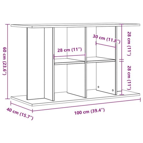 SZAFKA POD AKWARIUM STARE DREWNO 100X40X60CM
