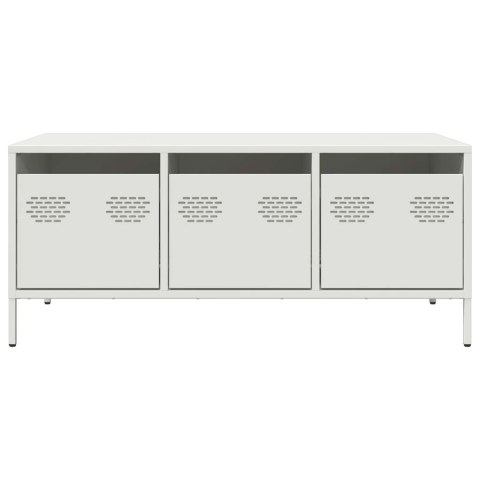 STOLIK KAWOWY BIAŁY 101,5X50X43,5CM STAL WALCOWANA NA ZIMNO