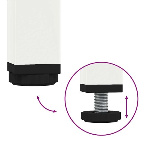 STOLIK KAWOWY BIAŁY 101,5X50X43,5CM STAL WALCOWANA NA ZIMNO