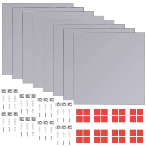 LUSTRO PŁYTKI LUSTRZANE SZKLANE 20,5CM 16 SZT.