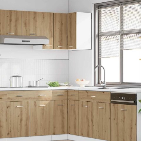 WISZĄCA SZAFKA NAROŻNA DĄB ARTISAN 57X57X60CM