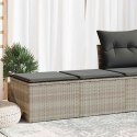 2-CZ SOFA OGRODOWA Z PODUSZKAMI JASNOSZARY RATTAN PE I AKACJA