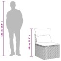2-CZ. SOFA OGRODOWA Z PODUSZKAMI CZARNY RATTAN PE I AKACJA