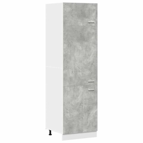 SZAFKA NA LODÓWKĘ SZAROŚĆ BETONU 60X57X207CM