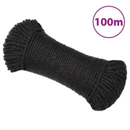 LINKA ROBOCZA CZARNA 6MM 100M POLIPROPYLEN