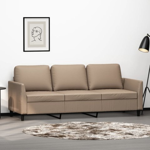3-OSOBOWA SOFA CAPPUCCINO 180CM SZTUCZNA SKÓRA